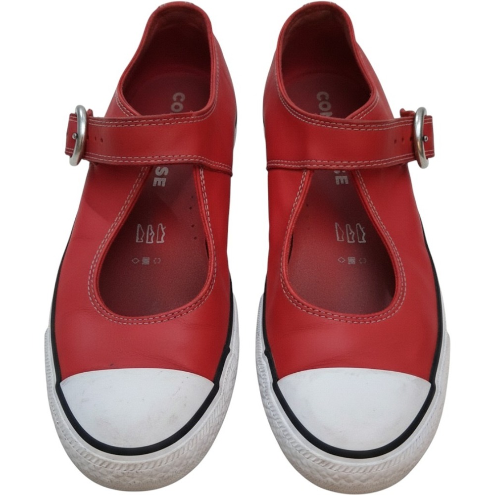 Converse All Star Mary Jane Women US 9 Red Leather Platform Sneaker 563502C